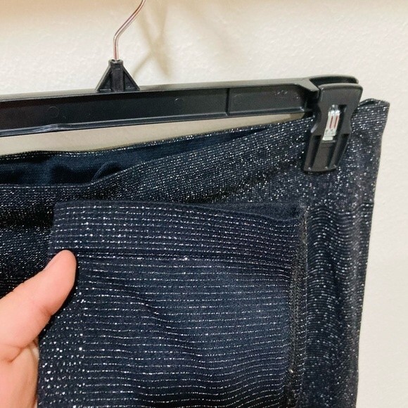 Athleta Shimmer Stripe Black Seamless Leggings in Women's Size Large - Picture 6 of 8